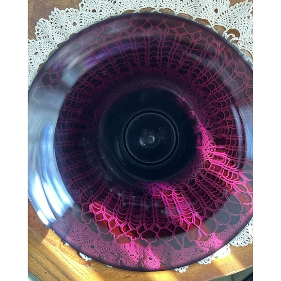 19th CENTURY, BLACK AMETHYST FLUTED VASE, 8.75Hx4W, Blown, Very Elegant - Picture 5 of 5